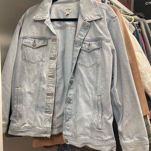 J. Crew Light Blue Wash Oversized Demin Jacket